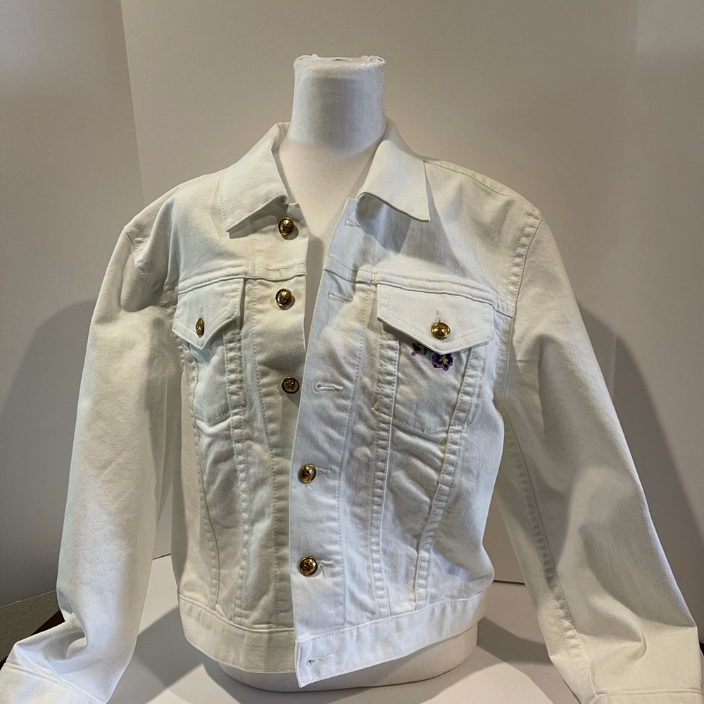 Tory Burch NWT Classic White Denim Jacket
